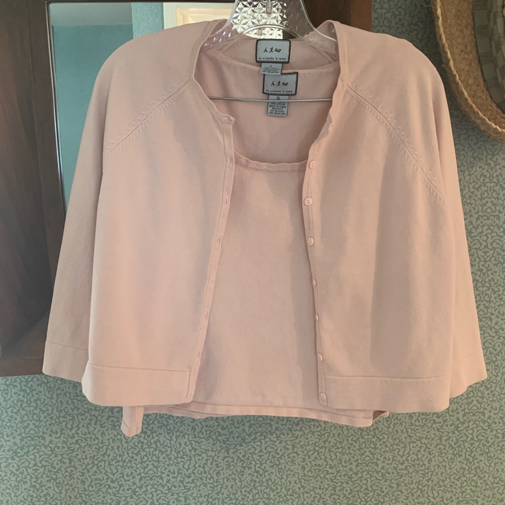 Blush Pink Silk/Nylon Sweater set
